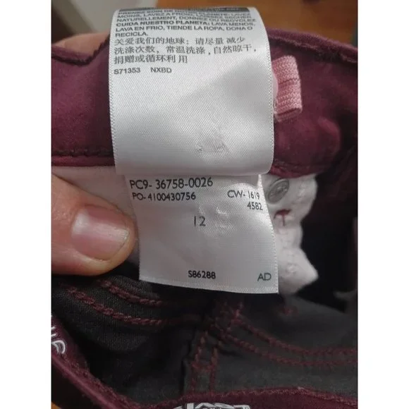 Burgundy Denizen Levi's The Jeggings Girls size 12 - Picture 5 of 5